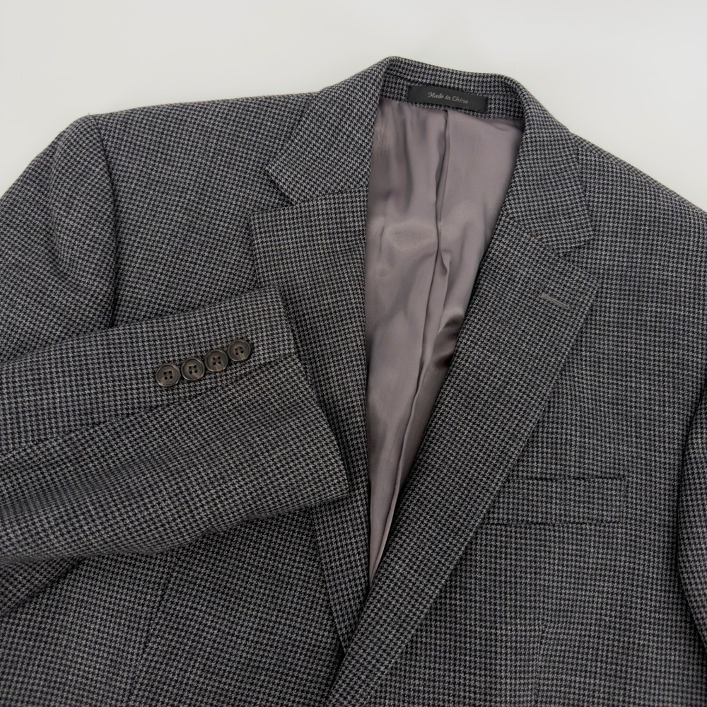 Lauren Ralph Lauren 42L Long Mens Wool Houndstooth Blazer Sport Coat Jacket